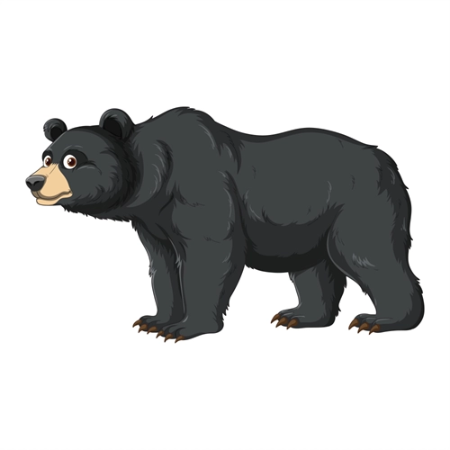 Jungle Safari Mighty Bear Transparent Sticker
